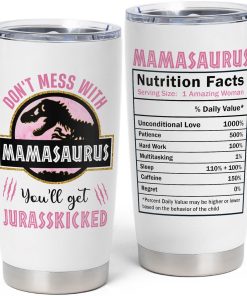 Don't Mess With Mamasaurus You'll Get Jurasskicked Tumbler, Gift for Mama