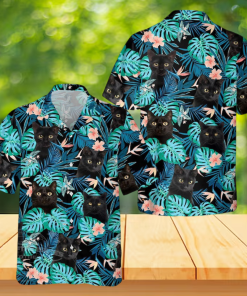 Black Cat Hawaiian Shirt - Funny Tropical Aloha Shirt