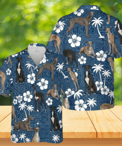 Floral Greyhound Hawaiian Shirt