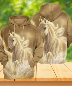 Golden Horse 3D All Over Hoodie