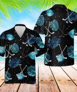 Hockey Tropical Pattern Hawaiian Shirt