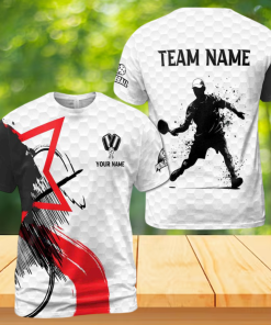 Personalized Name Team Silhouette Plays Pickleball Men's T-Shirt