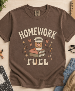 Homework Fuel Shirt, Coffee Teacher School Tee