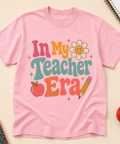In My Teacher Era Shirt, Retro Teacher T-Shirt, Back to School Tee, Cute Teacher Gift