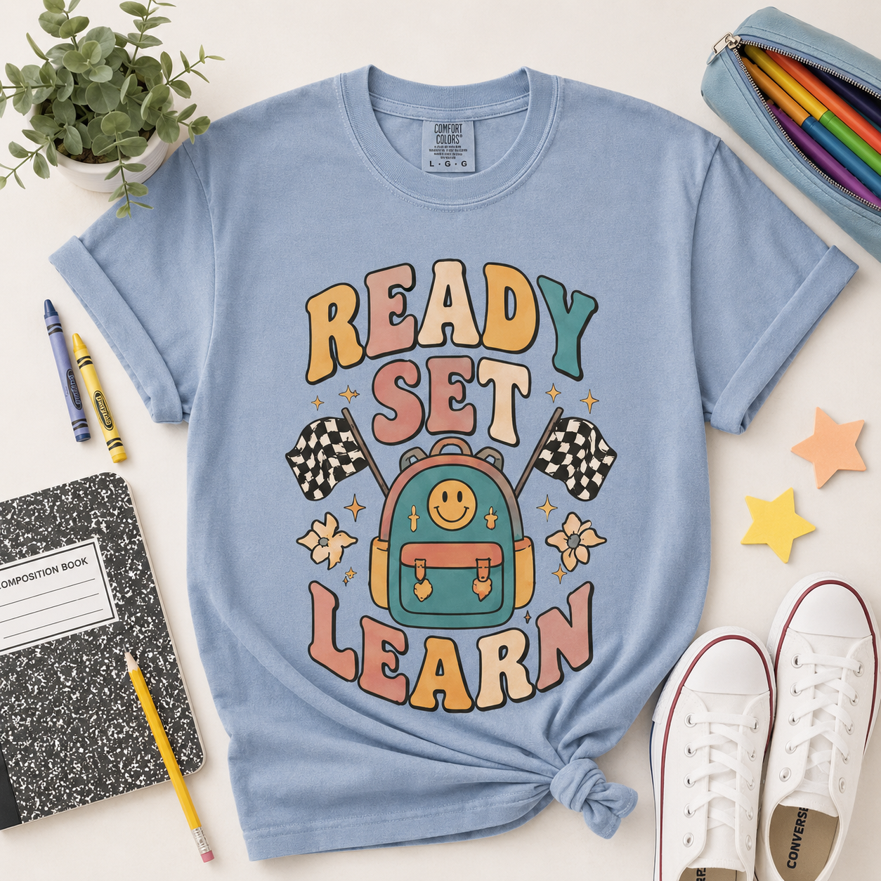 Ready Set Learn Shirt, Back to School Tee