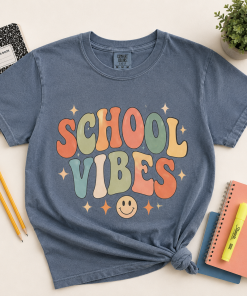 School Vibes Shirt, Retro Back to School Tee
