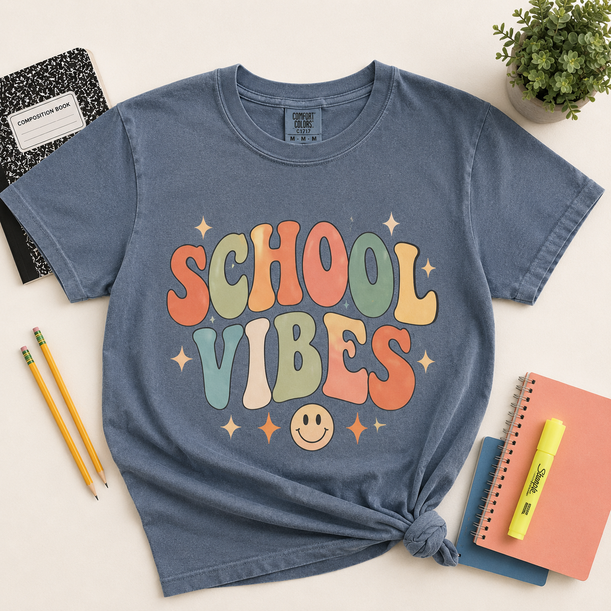 School Vibes Shirt, Retro Back to School Tee