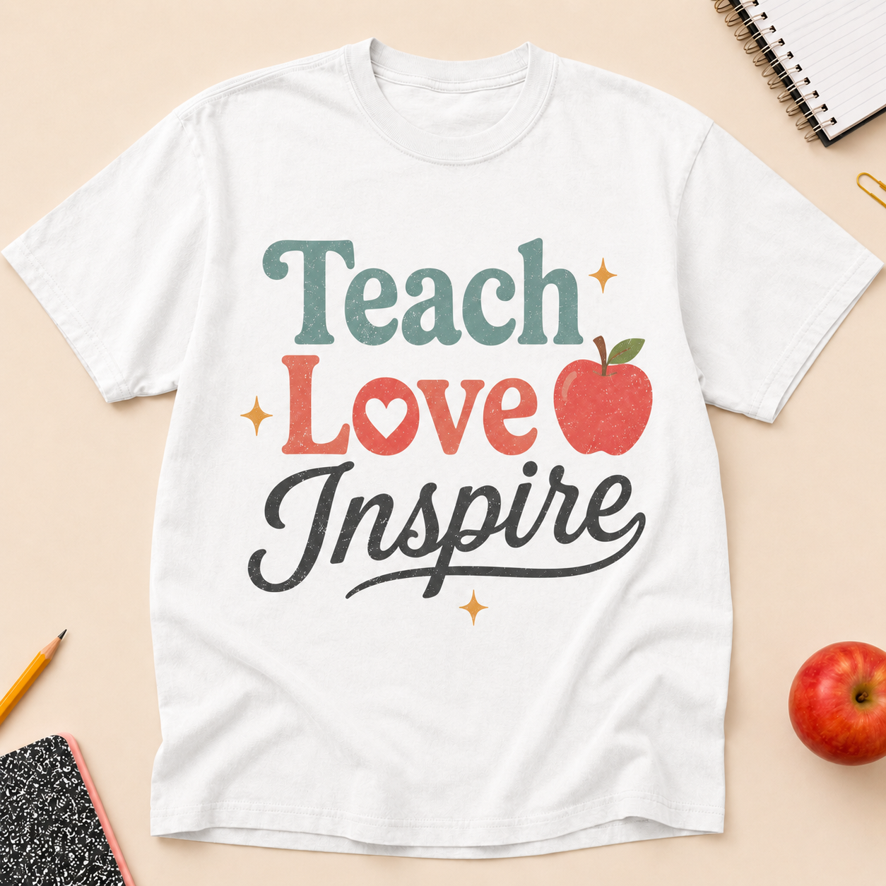 Teach Love Inspire Shirt, Teacher Appreciation Tee, Back to School Teacher Shirt